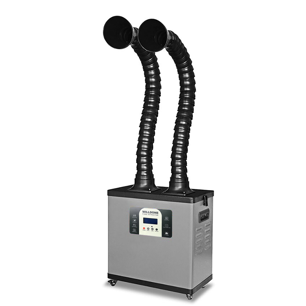 Fume Extractor Soldering Dual Arm - C200Y Portable High Power Dual Arms
