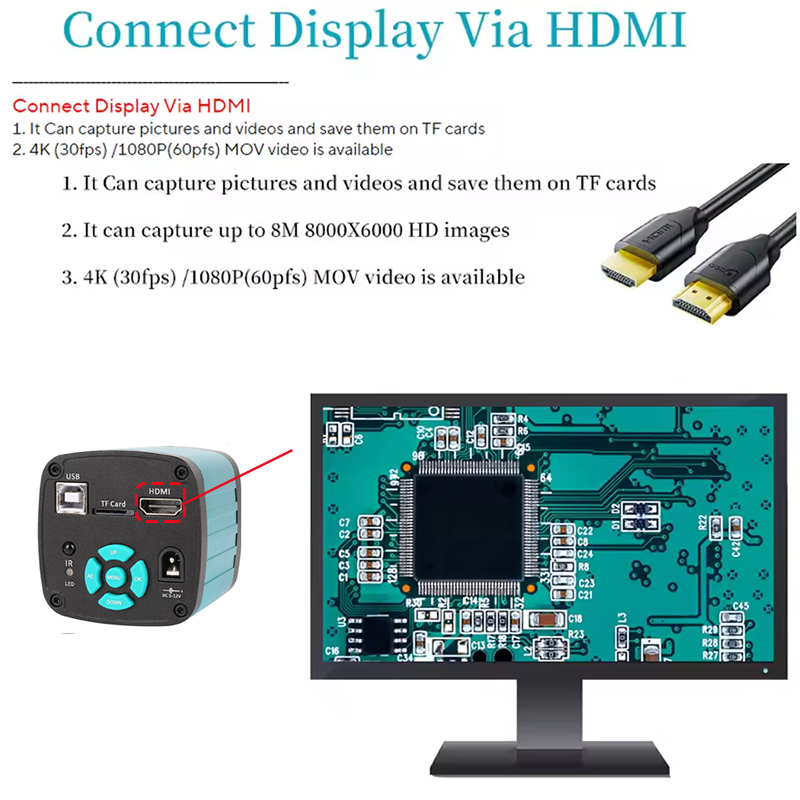 4K Professional Electronic Mic - đánh giá và giá 4K Microscope Camera Sony Sensor