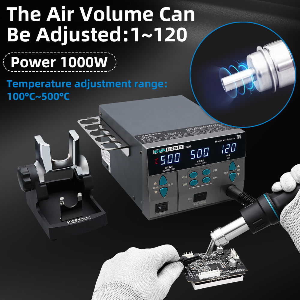 SUGON 8610DX Pro 1000W Hot Air - đánh giá và giá Infrared Bga Rework Station