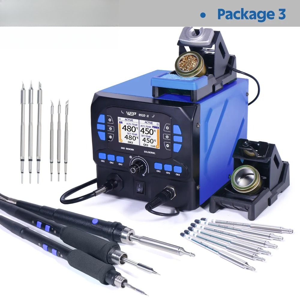 992D-II 2 In 1 LCD Display  Ho - đánh giá và giá C210 Precision Soldering Station