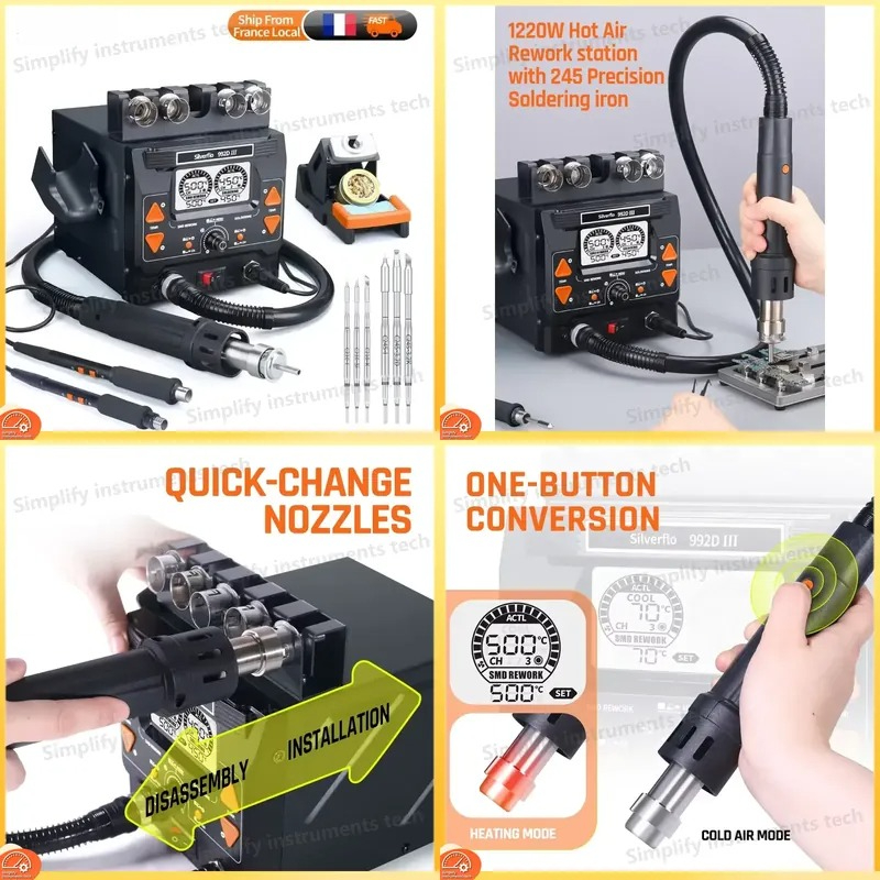 Silverflo 992D III 1220W Solde - đánh giá và giá C210 Precision Soldering Station