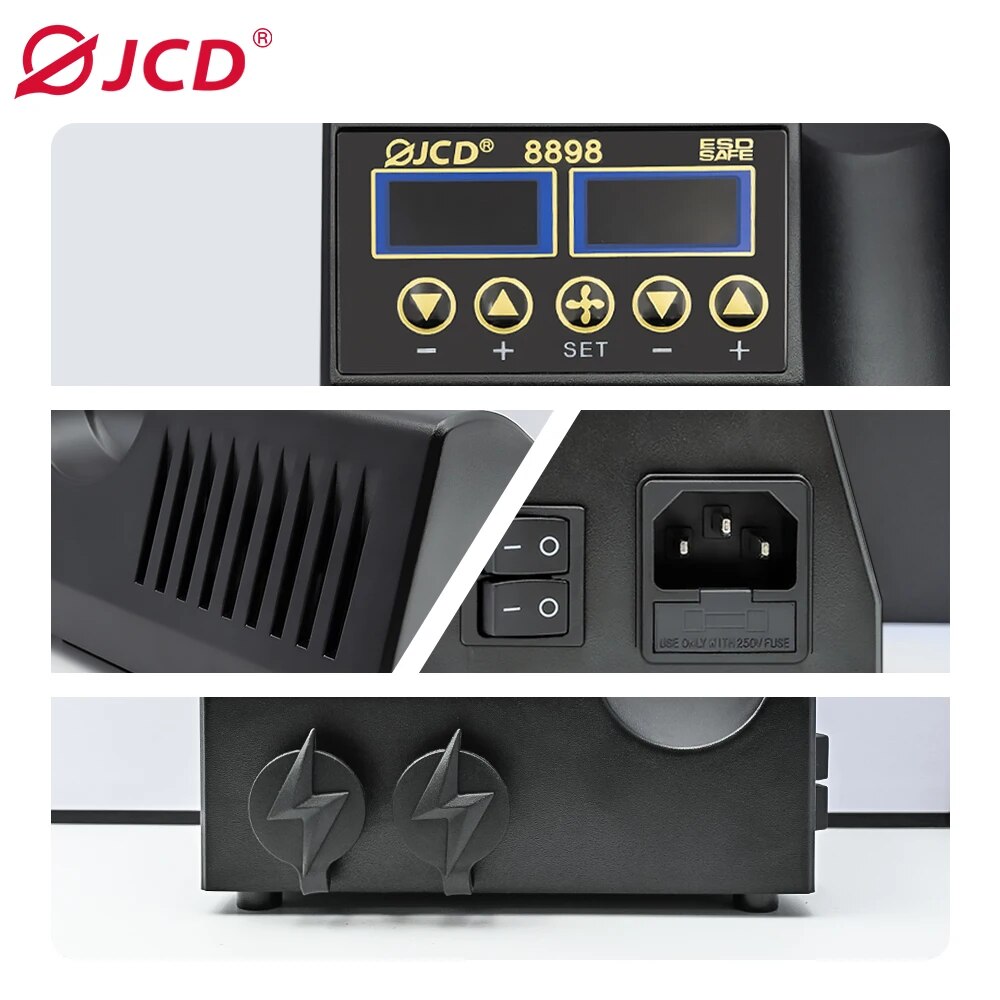 JCD 8898 Soldering Station 750 - đánh giá và giá 2 In 1 Soldering Rework Station 750W