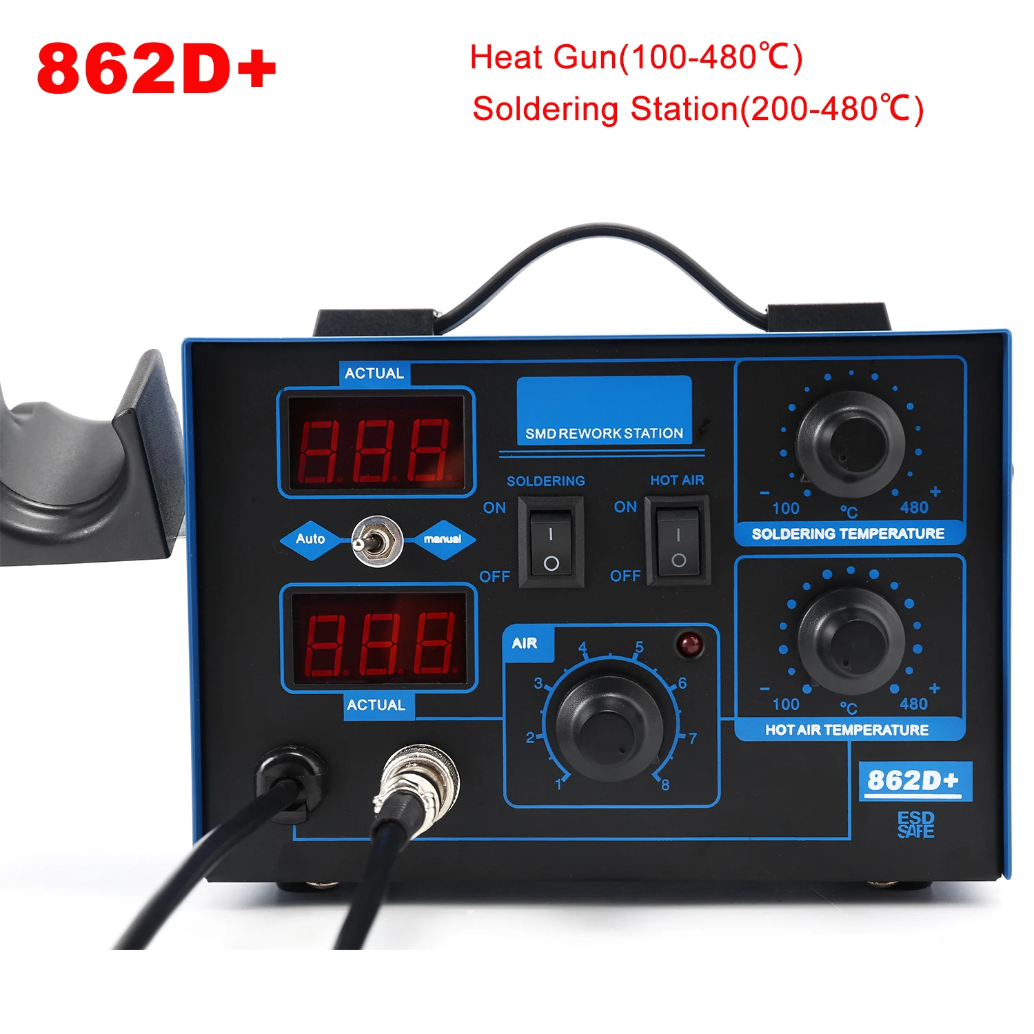 862D+ Soldering Station 2 In 1 - đánh giá và giá 2 In 1 Soldering Rework Station 750W