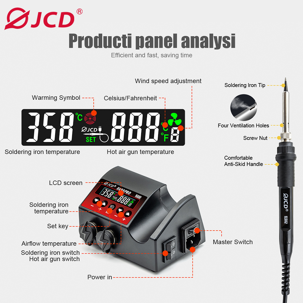 750W SMD Rework Soldering Stat - đánh giá và giá 2 In 1 Soldering Rework Station 750W