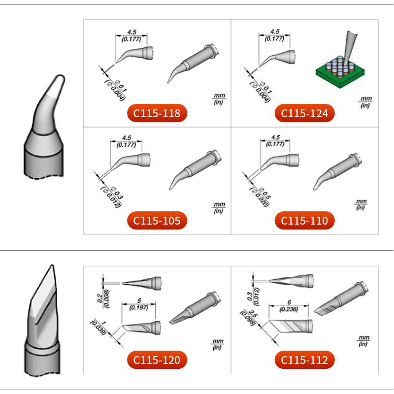 Original JBC C115 Cartridges S - đánh giá và giá C115 Nano Soldering Iron Station