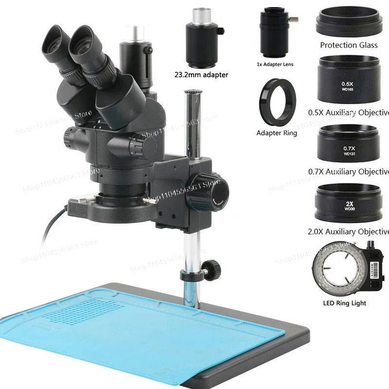 Industrial Lab Trinocular Simu - đánh giá và giá Trinocular Stereo Microscope 7X-45X