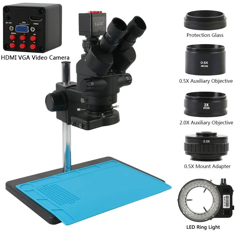 1080P 2K 4K 36MP VGA HDMI Type - đánh giá và giá Trinocular Stereo Microscope 7X-45X