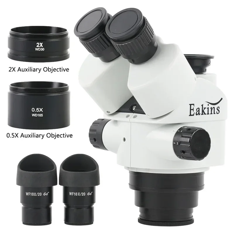 Black 3.5X 90X 7X-45X Simul-Fo - đánh giá và giá Trinocular Stereo Microscope 7X-45X