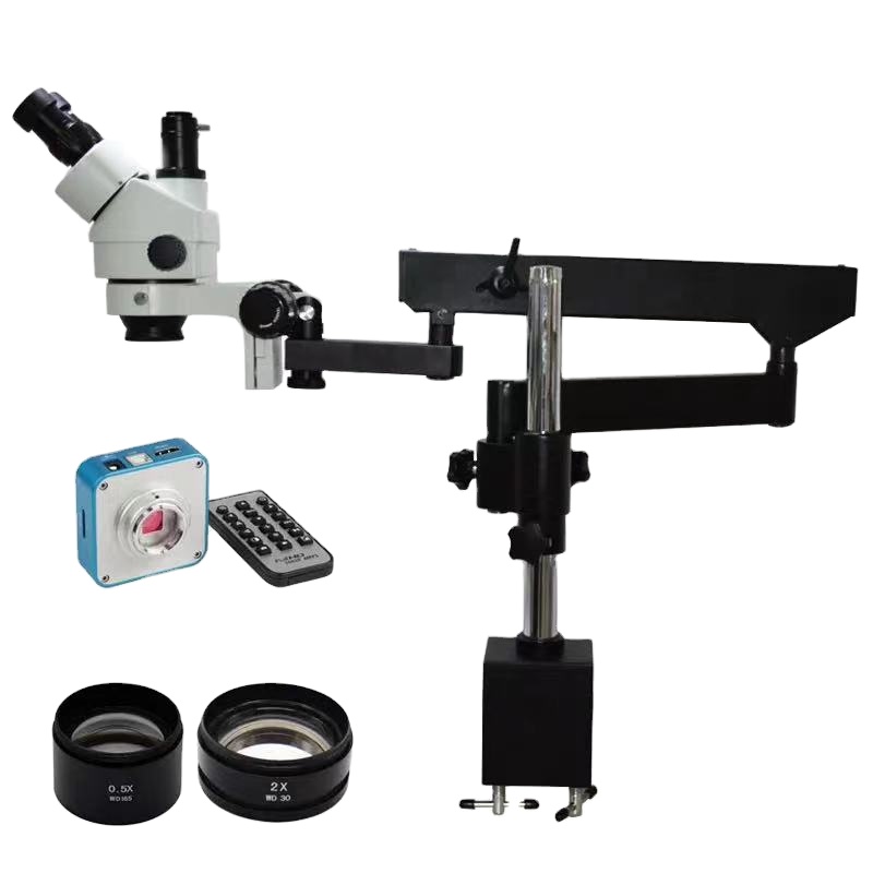 48MP 3.5X-90X Flexible Moving  - đánh giá và giá Articulating Arm Boom Stand Microscope