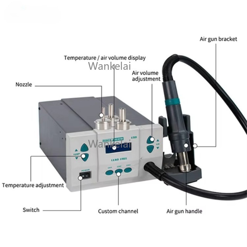 Original 1000W 220/110V QUICK  - đánh giá và giá Hot Air Rework Station 861Dw
