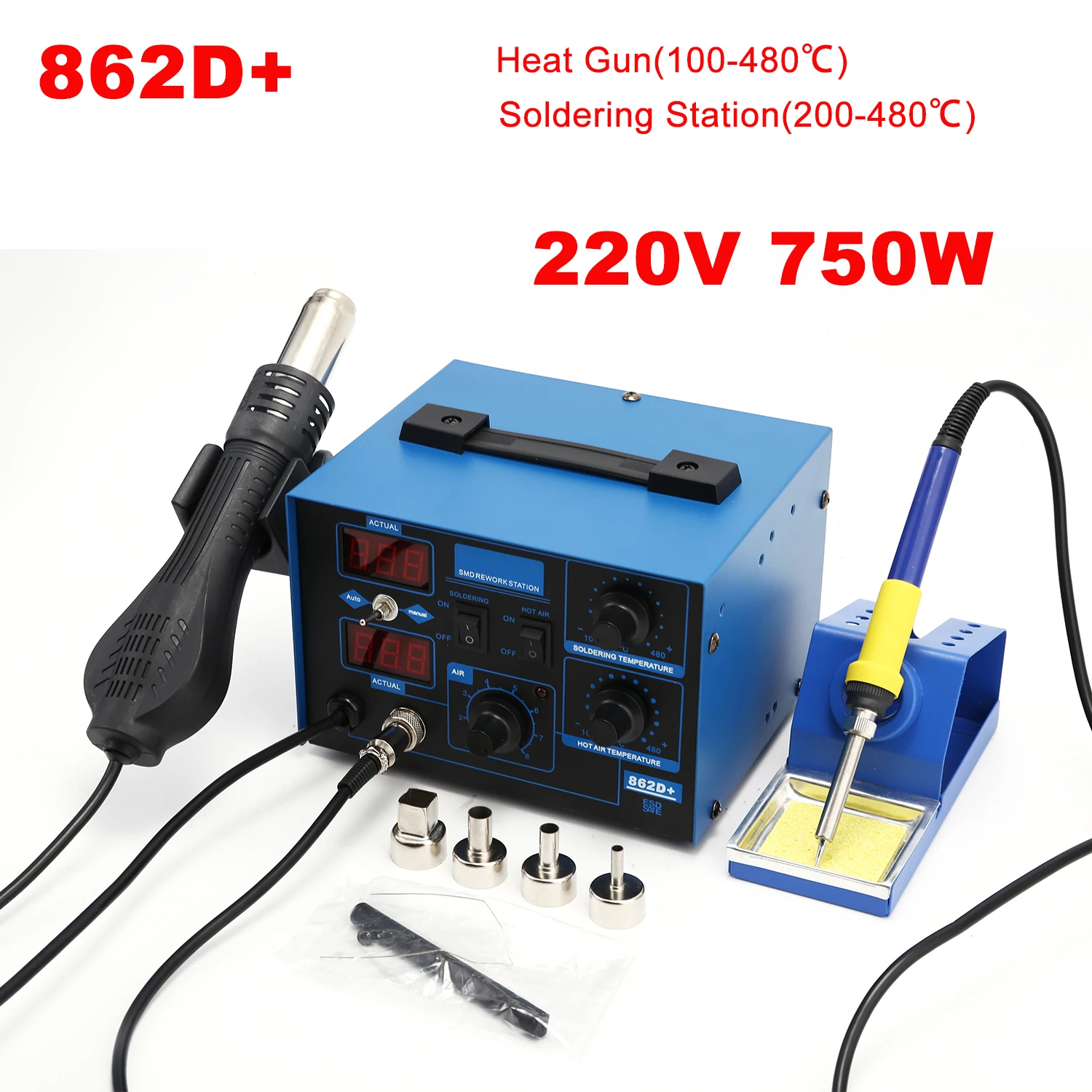 2 In 1 750W Soldering Station  - đánh giá và giá 2 In 1 Soldering Rework Station 750W