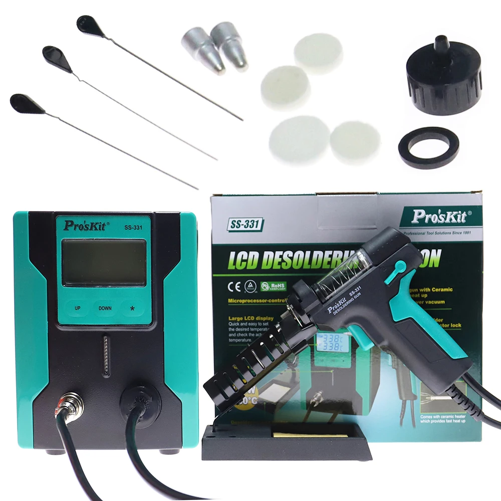 SS-331 LCD Digital Electric De - đánh giá và giá Desoldering Pump Electric Vacuum Station