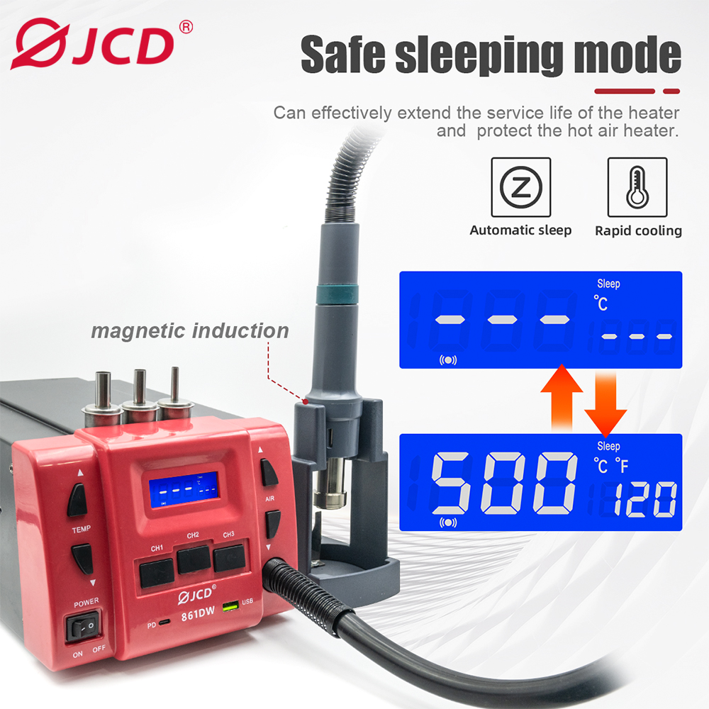 JCD 861DW Hot Air Gun 1000W Hi - đánh giá và giá Hot Air Rework Station 861Dw