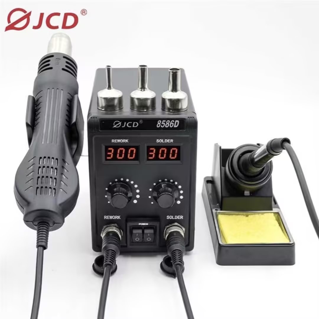 JCD 8586D 2-in-1 Soldering Sta - đánh giá và giá 2 In 1 Soldering Rework Station 750W