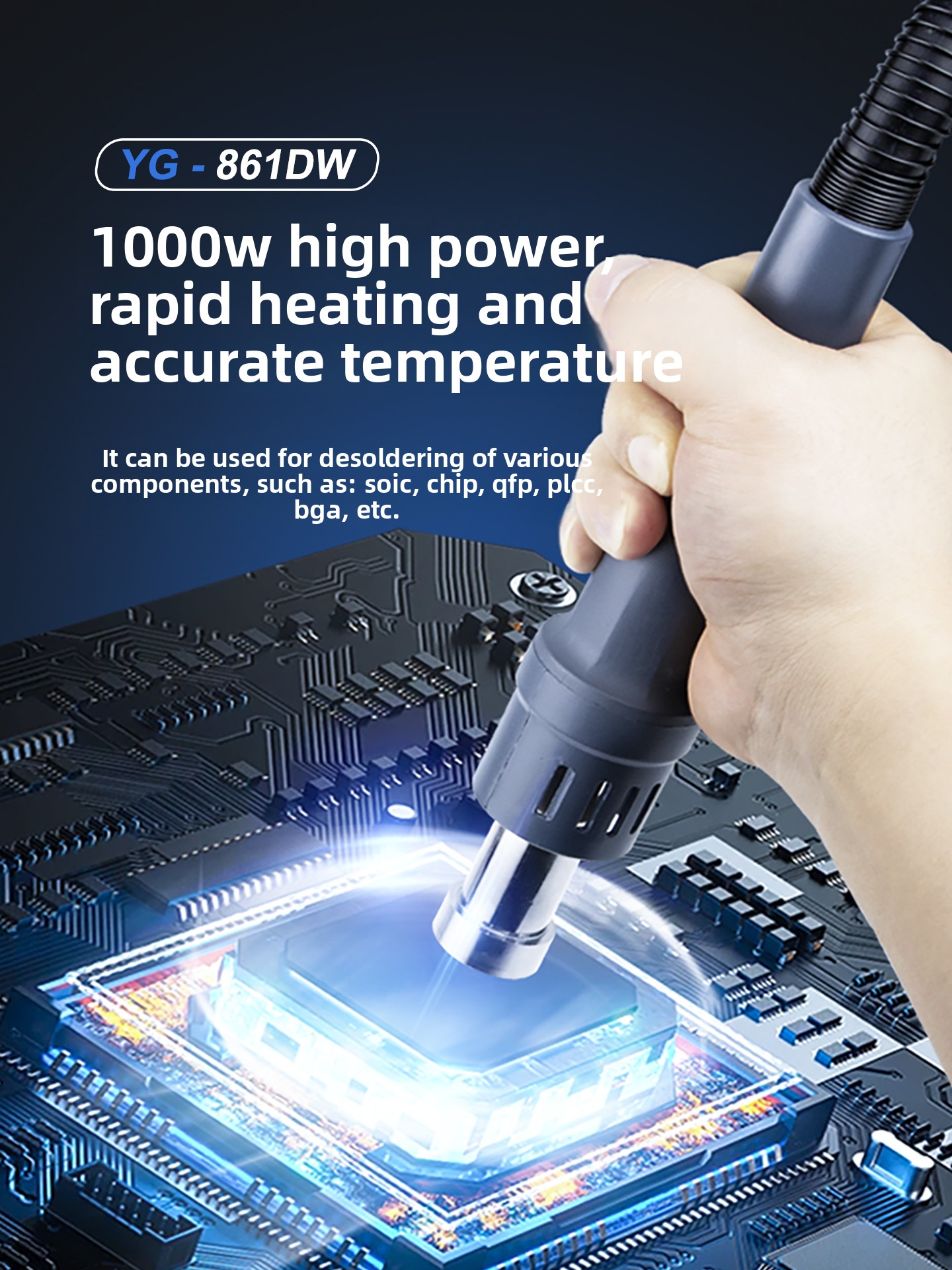 861DW 1000W Industrial Hot Air - đánh giá và giá Hot Air Rework Station 861Dw
