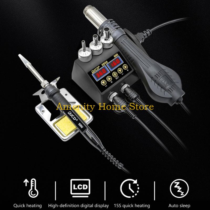 Máy hàn làm lại không khí nóng - đánh giá và giá 2 In 1 Soldering Rework Station 750W