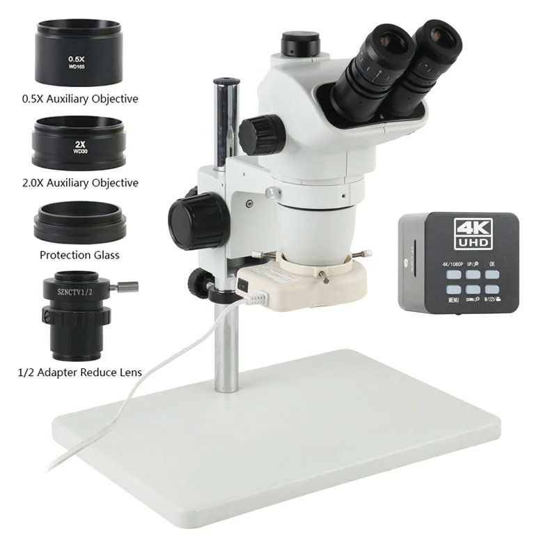 6.7X45X 3.5X Simul-Focal Trino - đánh giá và giá Simul-Focal Industrial Microscope 4K Hdmi